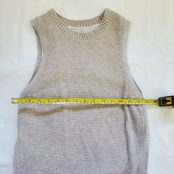 Brochu Walker 2 Layer Sweater Sleeveless Linen Top Woven Extension size S (C-9) - Picture 7 of 9